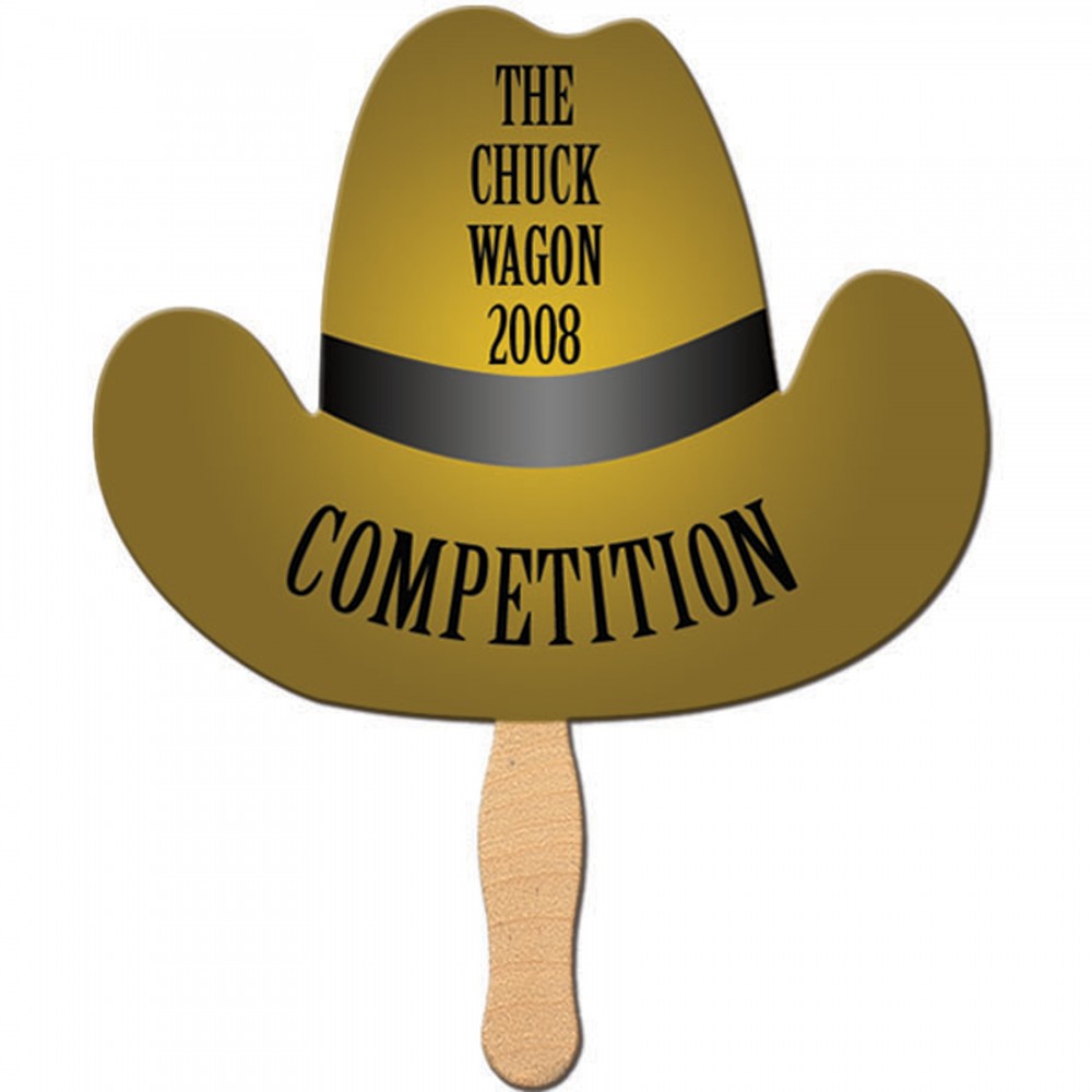 Cowboy Hat Hand Fan with Logo
