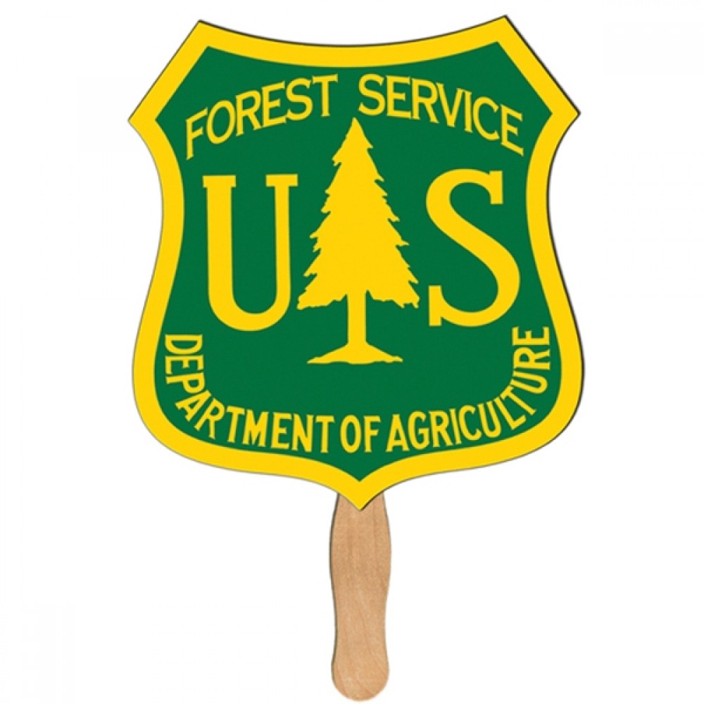 Custom Imprinted Crest Recycled Hand Fan Custom Imprinted Crest Recycled Hand Fan