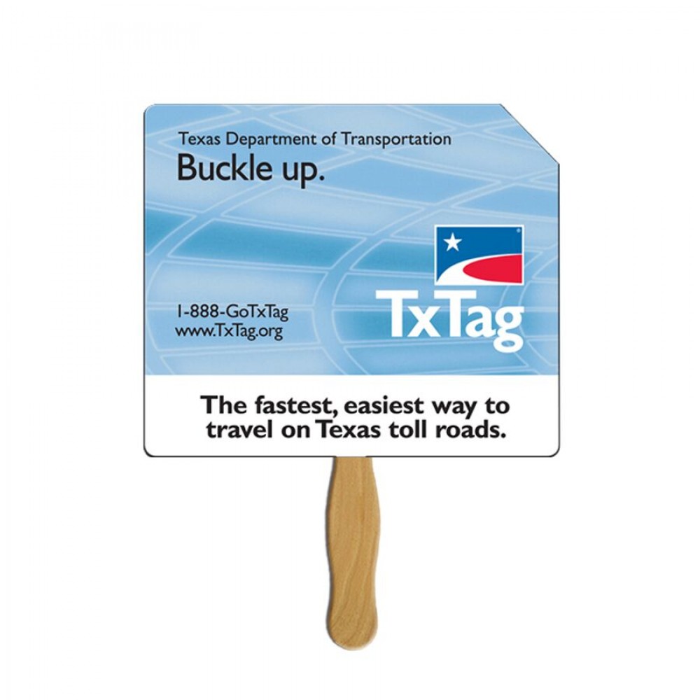 Price Tag Sandwiched Hand Fan Full Color Custom Imprinted Price Tag Sandwiched Hand Fan Full Color Custom Imprinted