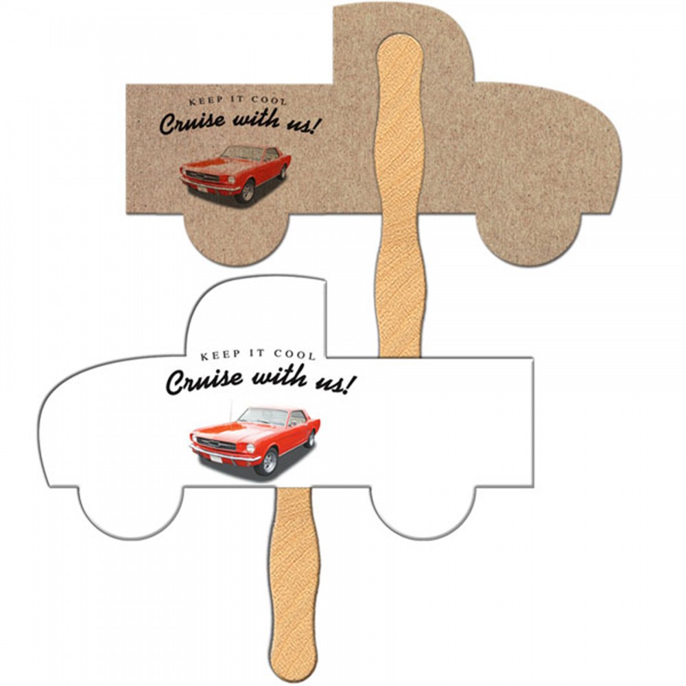 Pick-Up Truck Recycled Hand Fan Logo Branded Pick-Up Truck Recycled Hand Fan Logo Branded