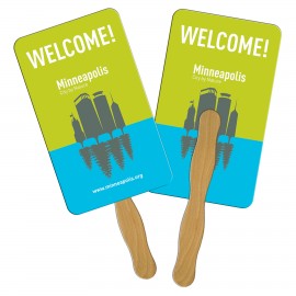 Rectangle Hand Fan Full Color (2 Sides) with Logo  Rectangle Hand Fan Full Color (2 Sides) with Logo