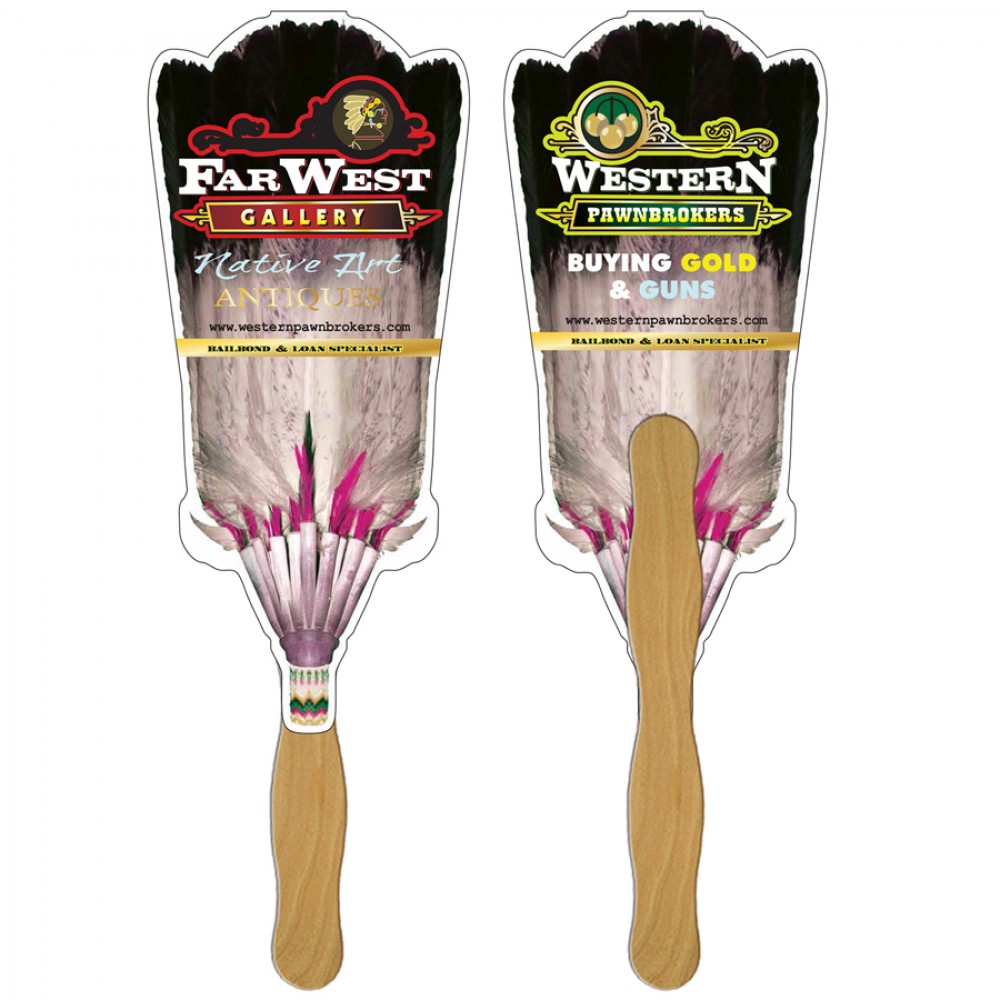 Custom Imprinted Broom Fast Hand Fan (2 Sides) 1 Day Custom Imprinted Broom Fast Hand Fan (2 Sides) 1 Day