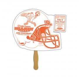 Helmet Coupon Hand Fan with Logo