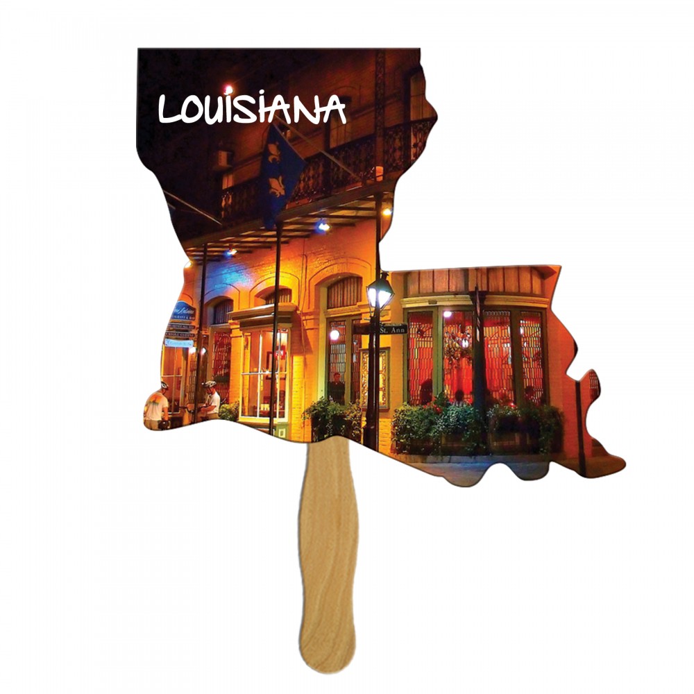 Louisiana State Recycled Hand Fan Logo Branded Louisiana State Recycled Hand Fan Logo Branded