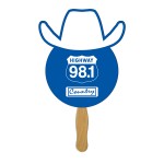 Cowboy Fast Hand Fan (1 Side) 1 Day Custom Imprinted