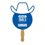 Cowboy Fast Hand Fan (1 Side) 1 Day Custom Imprinted