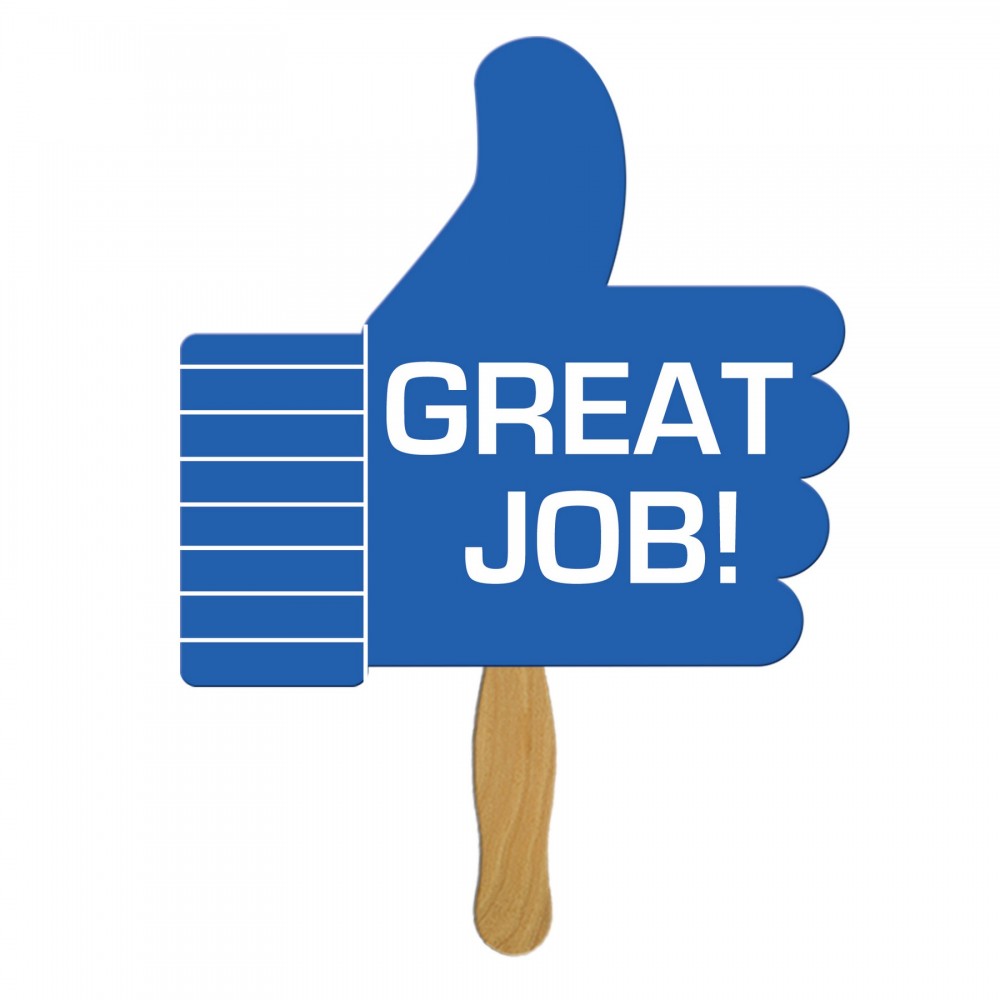 Logo Branded Thumbs Up Fast Hand Fan (1 Side) 1 Day Logo Branded Thumbs Up Fast Hand Fan (1 Side) 1 Day