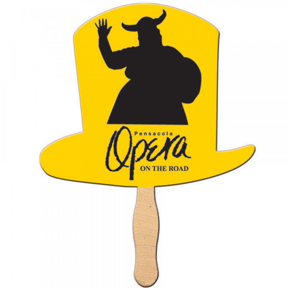 Top Hat Hand Fan with Logo Top Hat Hand Fan with Logo