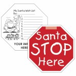Custom Printed Holiday Fun Santa Stop Here Window Sign