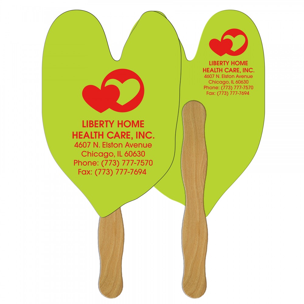 Caladium Leaf Fast Hand Fan (2 Sides) 1 Day Custom Printed Caladium Leaf Fast Hand Fan (2 Sides) 1 Day Custom Printed