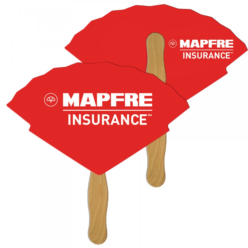 Oriental Fast Hand Fan (2 Sides) 1 Day Logo Branded Oriental Fast Hand Fan (2 Sides) 1 Day Logo Branded