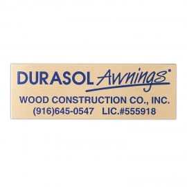Metal Plates & Signage: 25-30 sq. in. with Logo