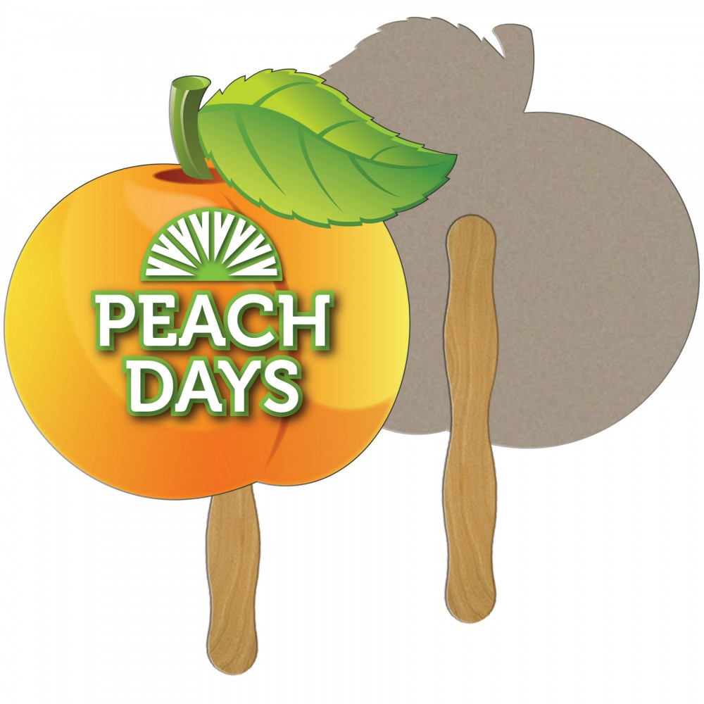 Peach Recycled Hand Fan Custom Imprinted Peach Recycled Hand Fan Custom Imprinted
