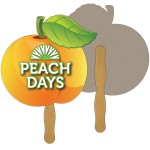 Peach Recycled Hand Fan Custom Imprinted