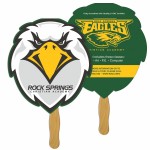 Mascot Sandwiched Hand Fan Full Color with Logo