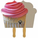Custom Imprinted Cupcake Stock Shape Fan
