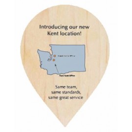 1" x 2" - Wood Veneer Cupcake Toppers with Logo