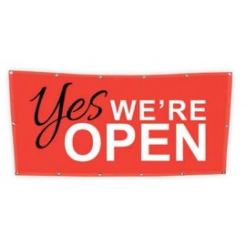 6.5 Oz. Single-Sided Outdoor Canvas Banner (6'x2') with Logo