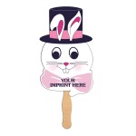 Personalized Bunny on a Stick Holiday Fun Fan