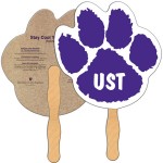 Paw Print Recycled Hand Fan with Logo