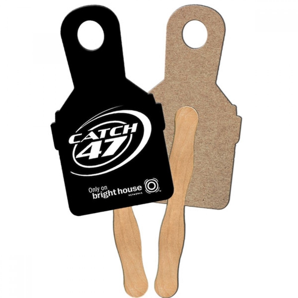 Logo Branded Paint Brush Recycled Hand Fan Logo Branded Paint Brush Recycled Hand Fan
