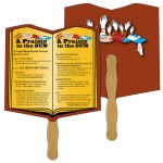 Open Book Fast Hand Fan (2 Sides) 1 Day Custom Printed