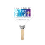 Customized Lightbulb Shape Full Color Two Sided Single Paper Hand Fan