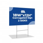 Promotional Corrugated Plastic Sign, 2 SIDES (18"Wx12"H)