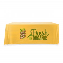 6' Custom Plastic Disposable Table Cover - Full Color with Logo  6