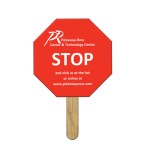 Stop Sign Stock Shape Mini Fan Logo Branded
