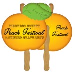 Personalized Peach Hand Fan Full Color (2 Sides)