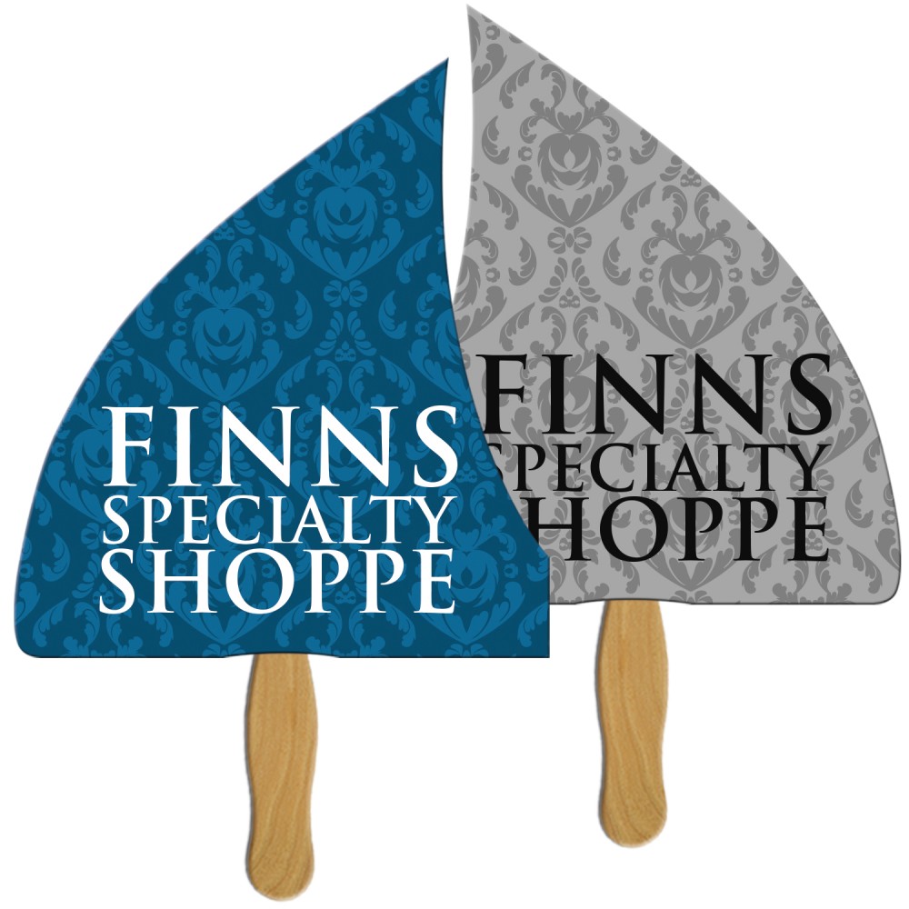 Custom Printed Fin/Sail Sandwiched Hand Fan Full Color Custom Printed Fin/Sail Sandwiched Hand Fan Full Color
