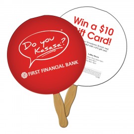 Round Sandwiched Hand Fan Full Color with Logo  Round Sandwiched Hand Fan Full Color with Logo