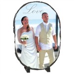 Personalized 5.5" x 8" - Oval Gloss Stone Sign