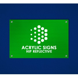 HIP Reflective Acrylic Sign (1' x 1ft/Sqft) with Logo