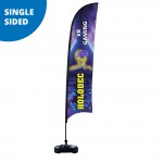 Shark Flag 16.5' Premium Single-Sided With Water Base & Carry Bag (X-Large) with Logo