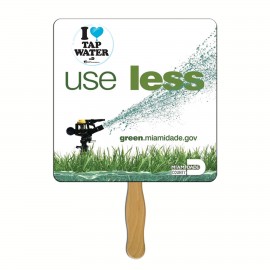 9" Square Hand Fan with Logo  9" Square Hand Fan with Logo