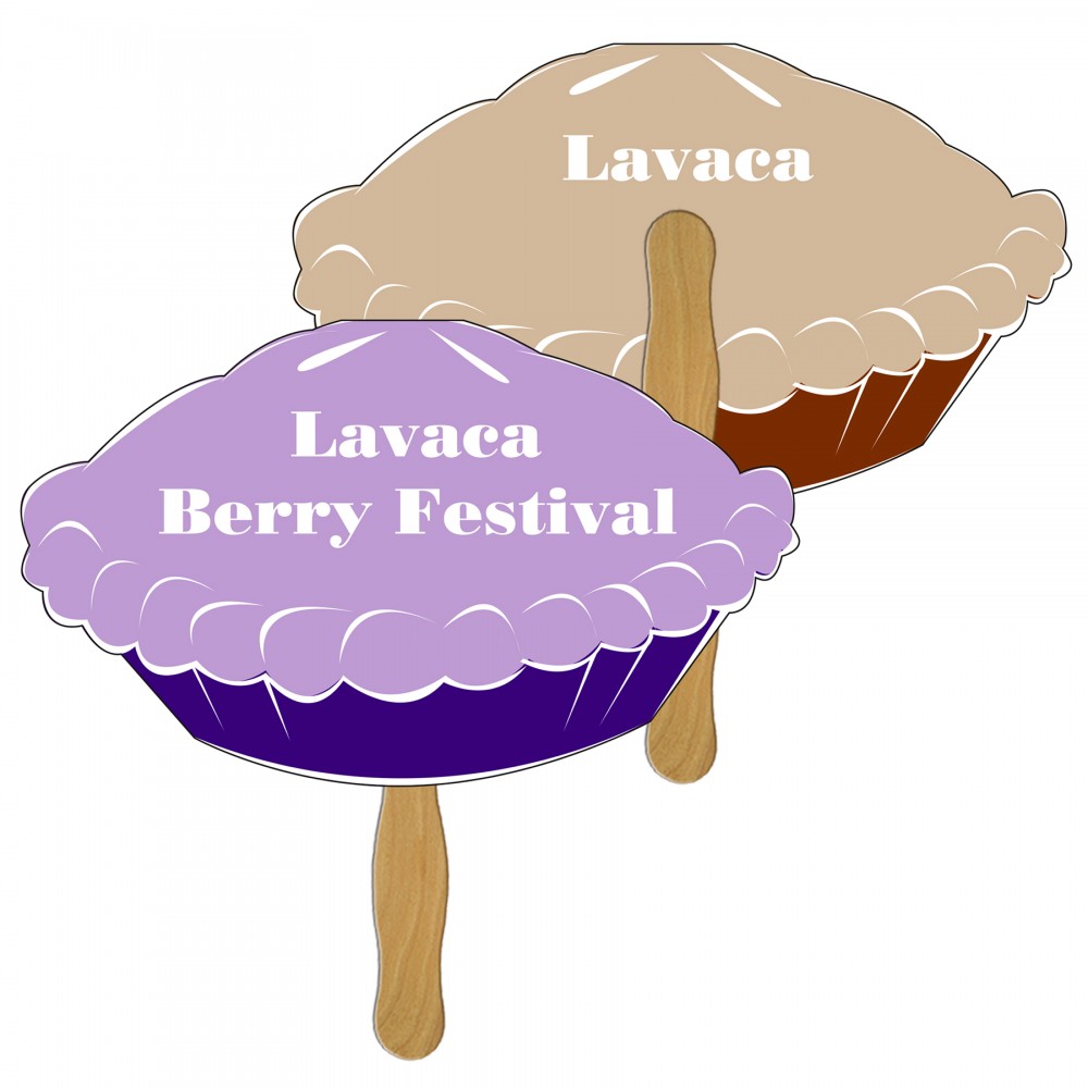 Pie Fast Hand Fan (2 Sides) 1 Day Custom Printed Pie Fast Hand Fan (2 Sides) 1 Day Custom Printed