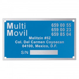 Metal Plates & Signage: 30-40 sq. in. with Logo