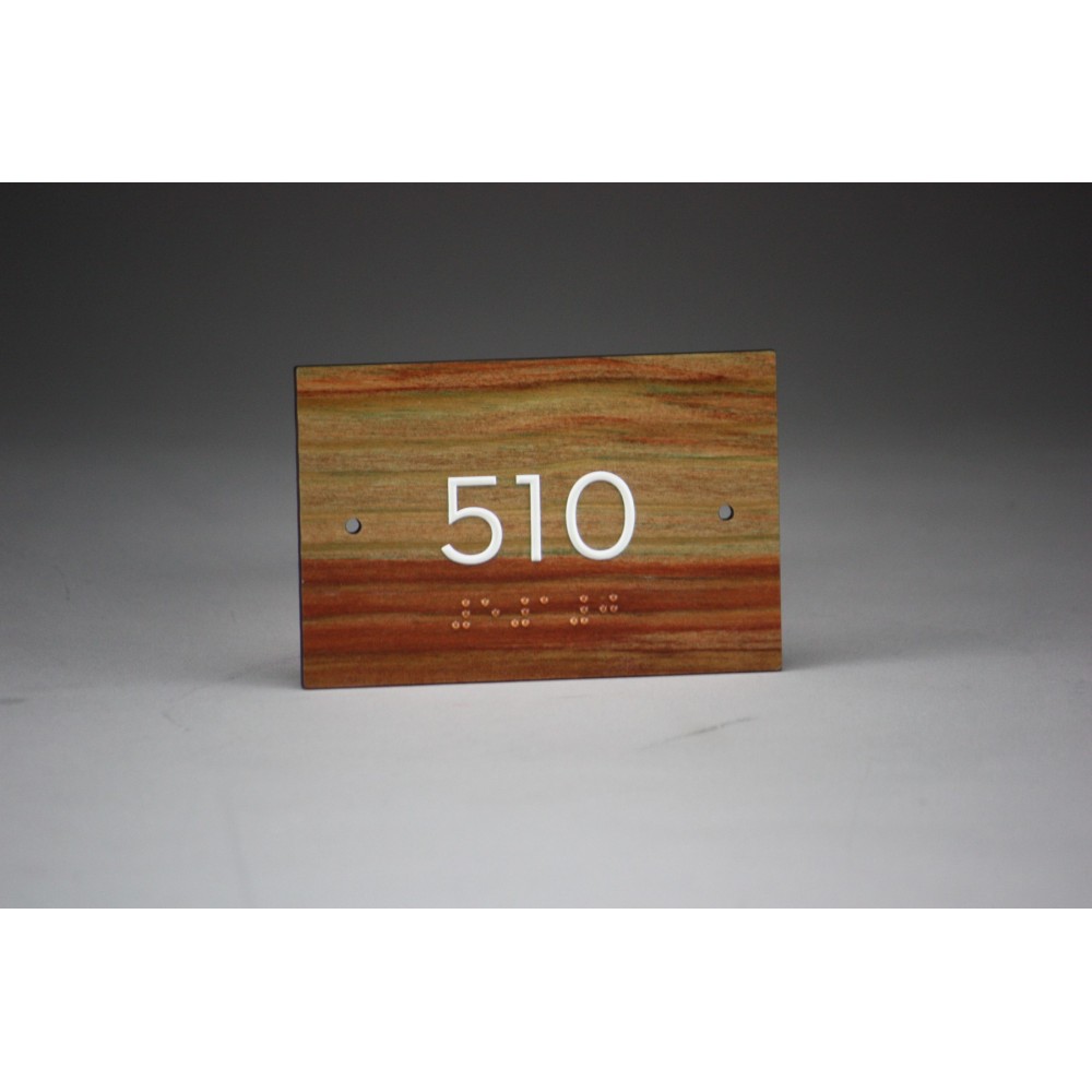 Custom 3" x 5" - Customizable Hardwood ADA Compliant Signs Custom 3" x 5" - Customizable Hardwood ADA Compliant Signs
