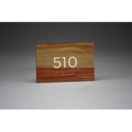 Custom 3" x 5" - Customizable Hardwood ADA Compliant Signs