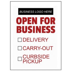 8" x 12" - Rigid Coroplast Signs with Logo