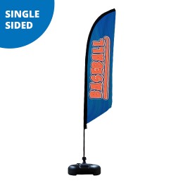 Customized Angle Flag 10' Premium Single-Sided With Water Base & Carry Bag (Medium)  Customized Angle Flag 10