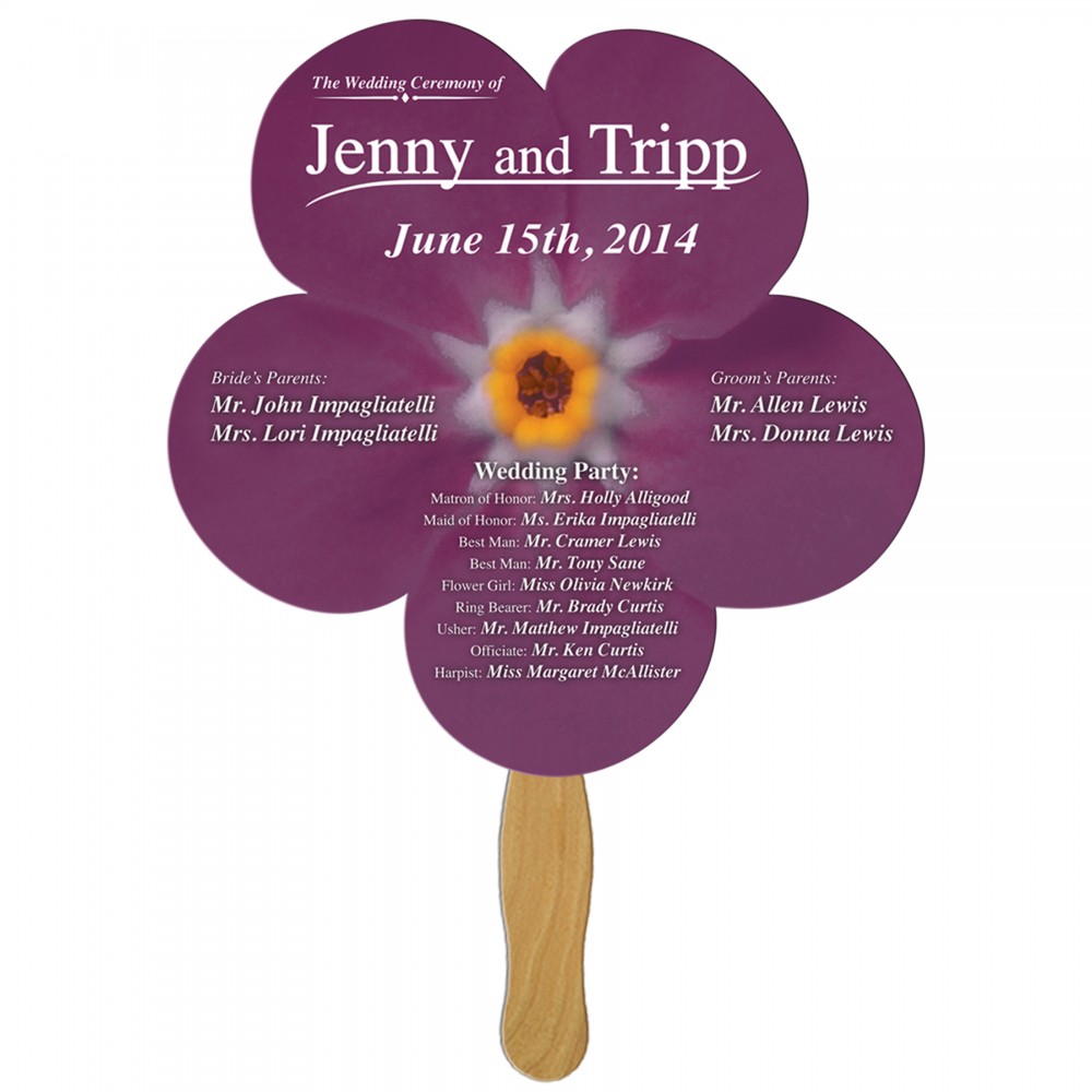 Custom Imprinted Daisy Flower Fast Hand Fan (1 Side) 1 Day Custom Imprinted Daisy Flower Fast Hand Fan (1 Side) 1 Day