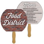Custom Imprinted Oval Sandwiched Hand Fan
