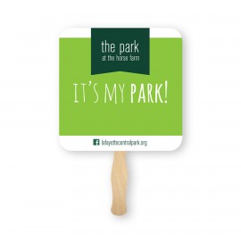 Lightweight Rd Square Shape Fan with Logo  Lightweight Rd Square Shape Fan with Logo