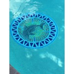 Personalized Sinking Round pool mosaic mats 39" Diameter