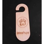 3" x 8" - Engraved Baltic Birch - Wood Door Hangers - USA-Made Custom Imprinted