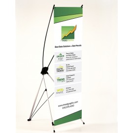 Custom 24" X 60" - Economy X Style Collapsible Banner Stand -24" x 60" -10 mil