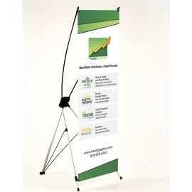 Custom 24" X 60" - Economy X Style Collapsible Banner Stand -24" x 60" -10 mil  Custom 24" X 60" - Economy X Style Collapsible Banner Stand -24" x 60" -10 mil